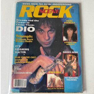 Rock Scene Magazine Ronny Dio Cover, Paul Stanley, Slayer Vintage